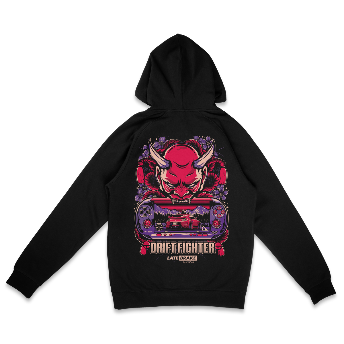 Late Brake Drift Fighter Hoodie T-Shirt Car Enthusiast Tee