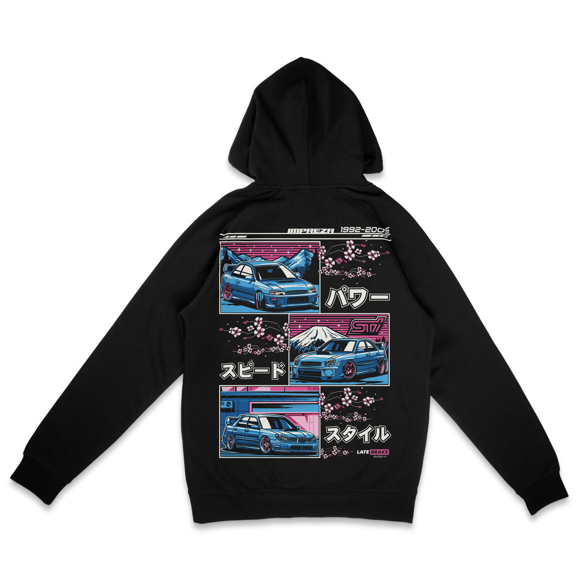 Late Brake Impreza Hoodie T-Shirt Car Enthusiast Tee
