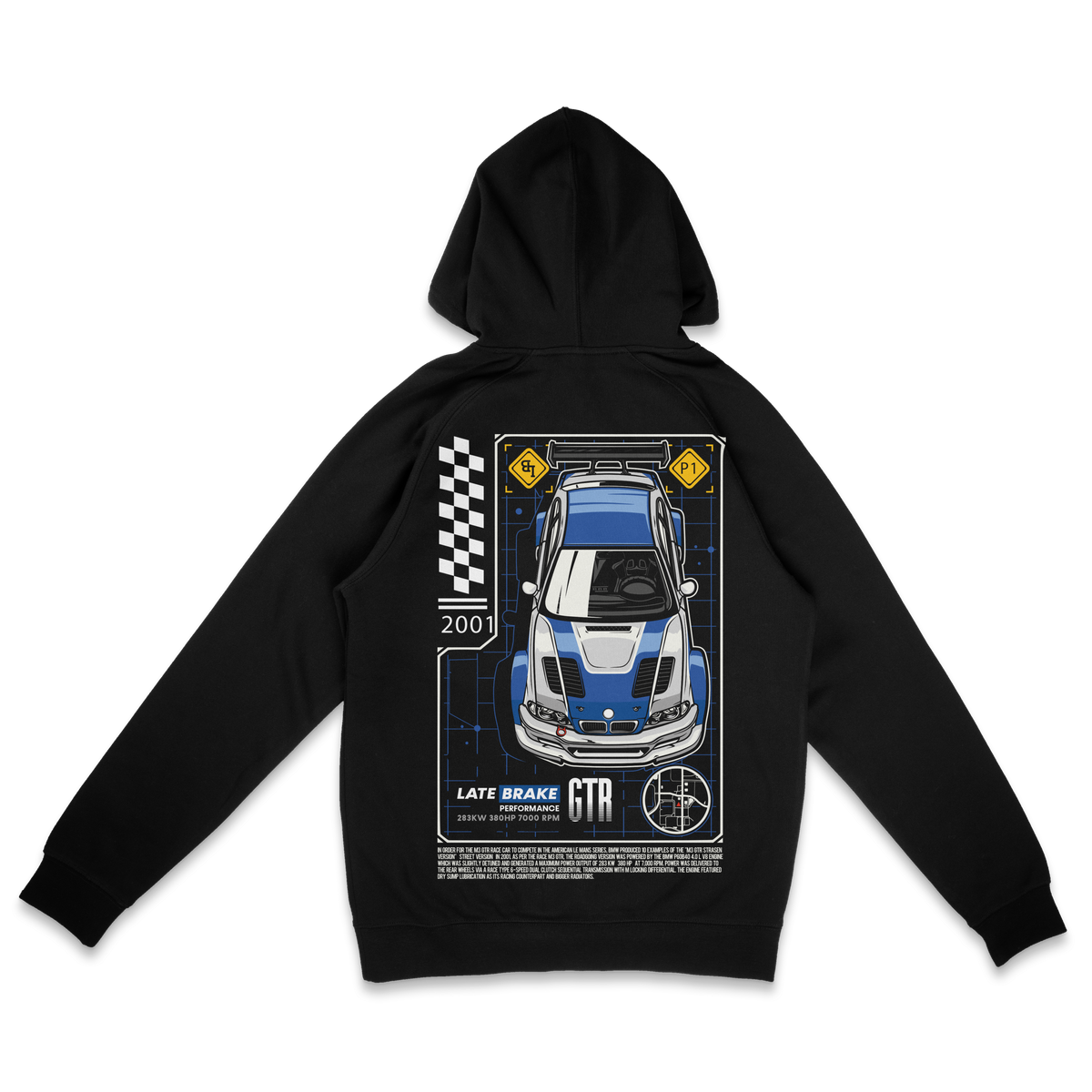 Late Brake M3 Gtr Hoodie T-Shirt Car Enthusiast Tee
