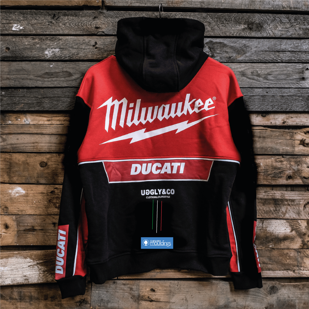 Milwaukee Ducati Teamwear Hoodie Official 2025 Heavyweight Fleece Lined