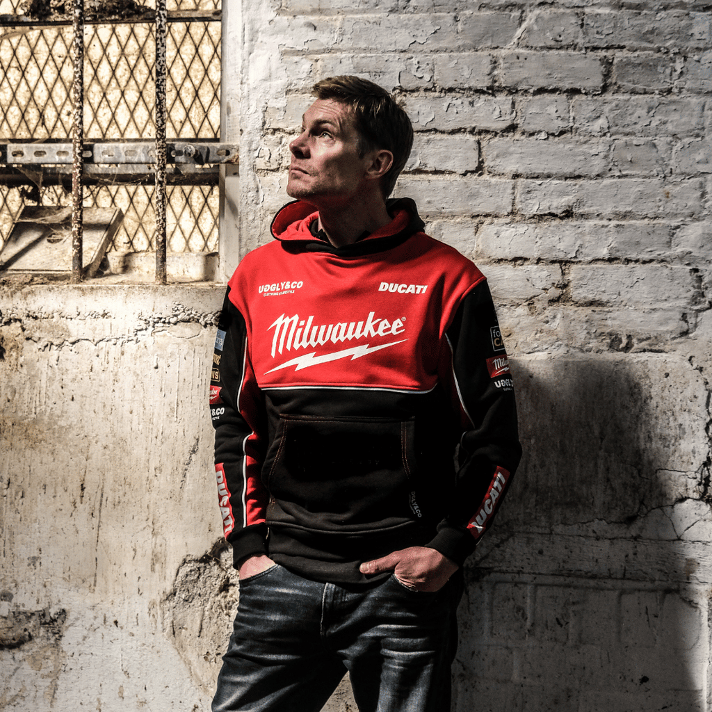 Milwaukee Ducati Teamwear Hoodie Official 2025 Heavyweight Fleece Lined