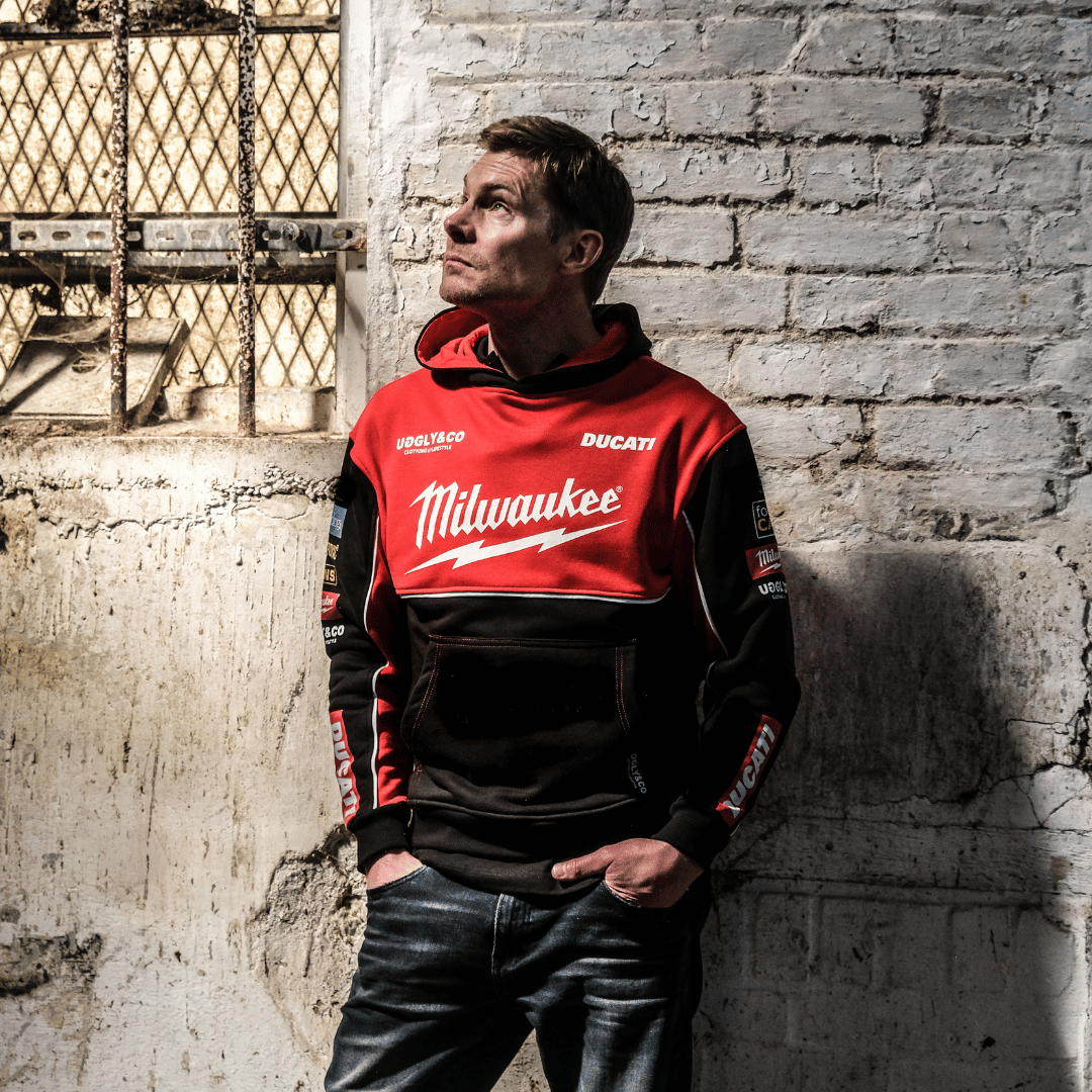 Milwaukee Ducati Teamwear Hoodie Official 2025 Heavyweight Fleece Lined