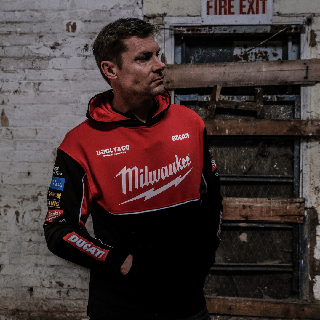 Milwaukee Ducati Teamwear Hoodie Official 2025 Heavyweight Fleece Lined