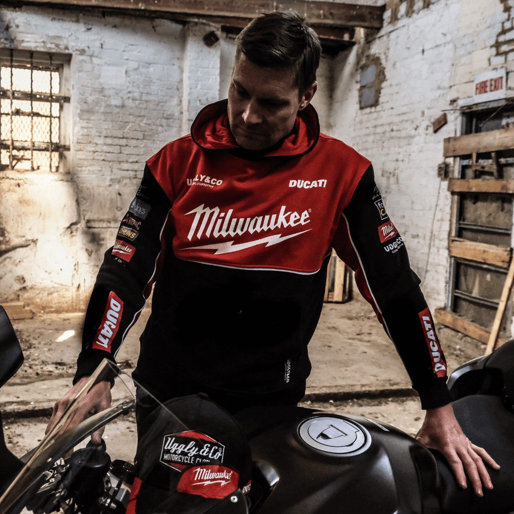 Milwaukee Ducati Teamwear Hoodie Official 2025 Heavyweight Fleece Lined