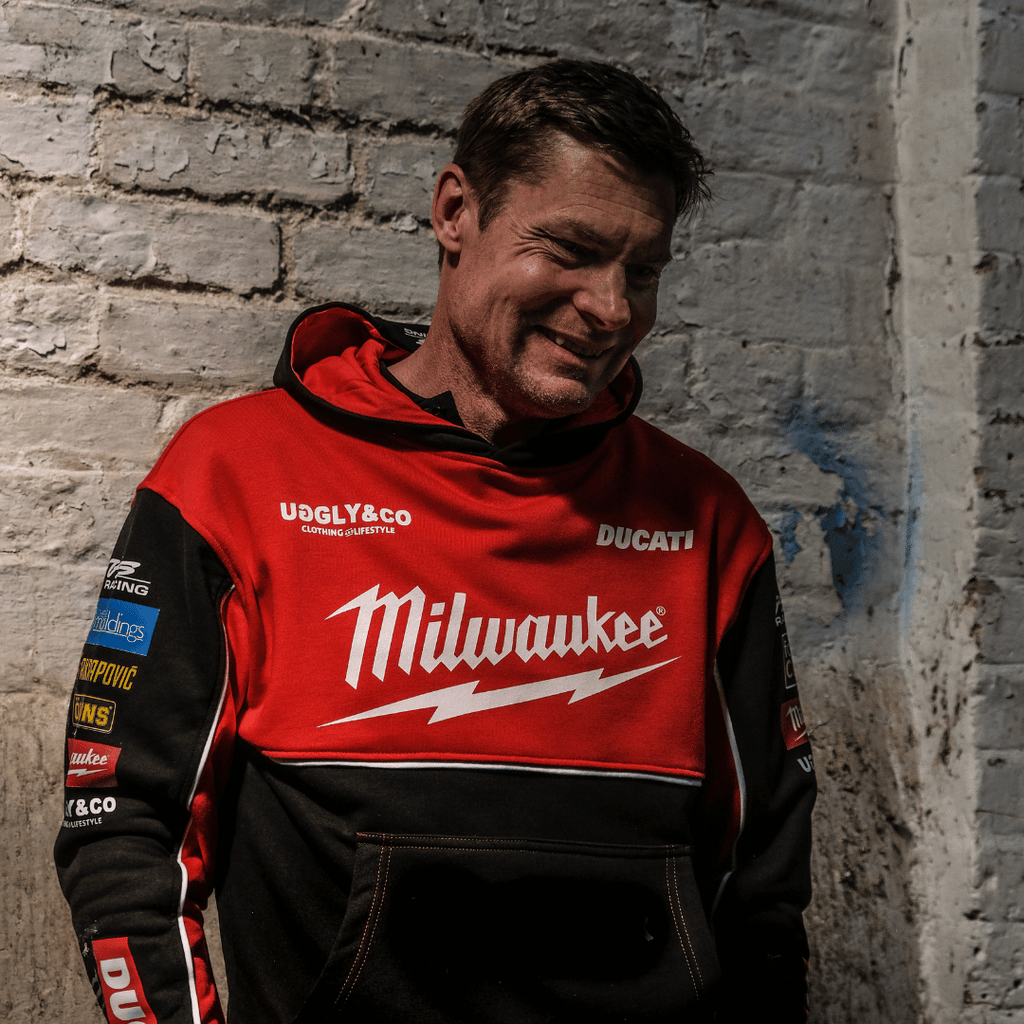 Milwaukee Ducati Teamwear Hoodie Official 2025 Heavyweight Fleece Lined