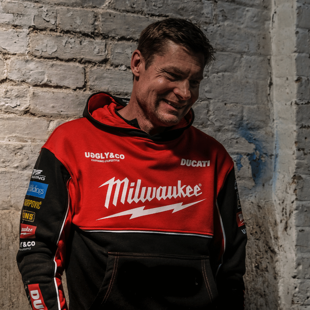 Milwaukee Ducati Teamwear Hoodie Official 2025 Heavyweight Fleece Lined