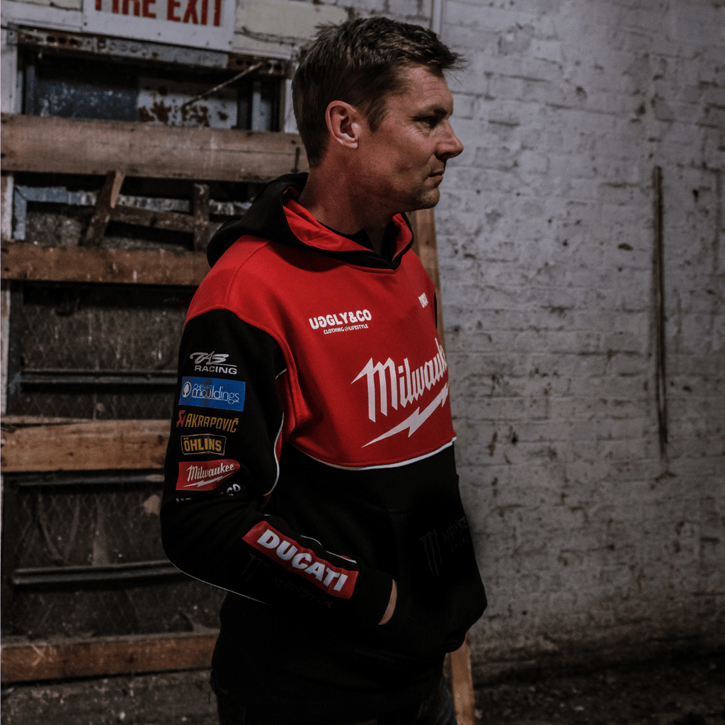 Milwaukee Ducati Teamwear Hoodie Official 2025 Heavyweight Fleece Lined