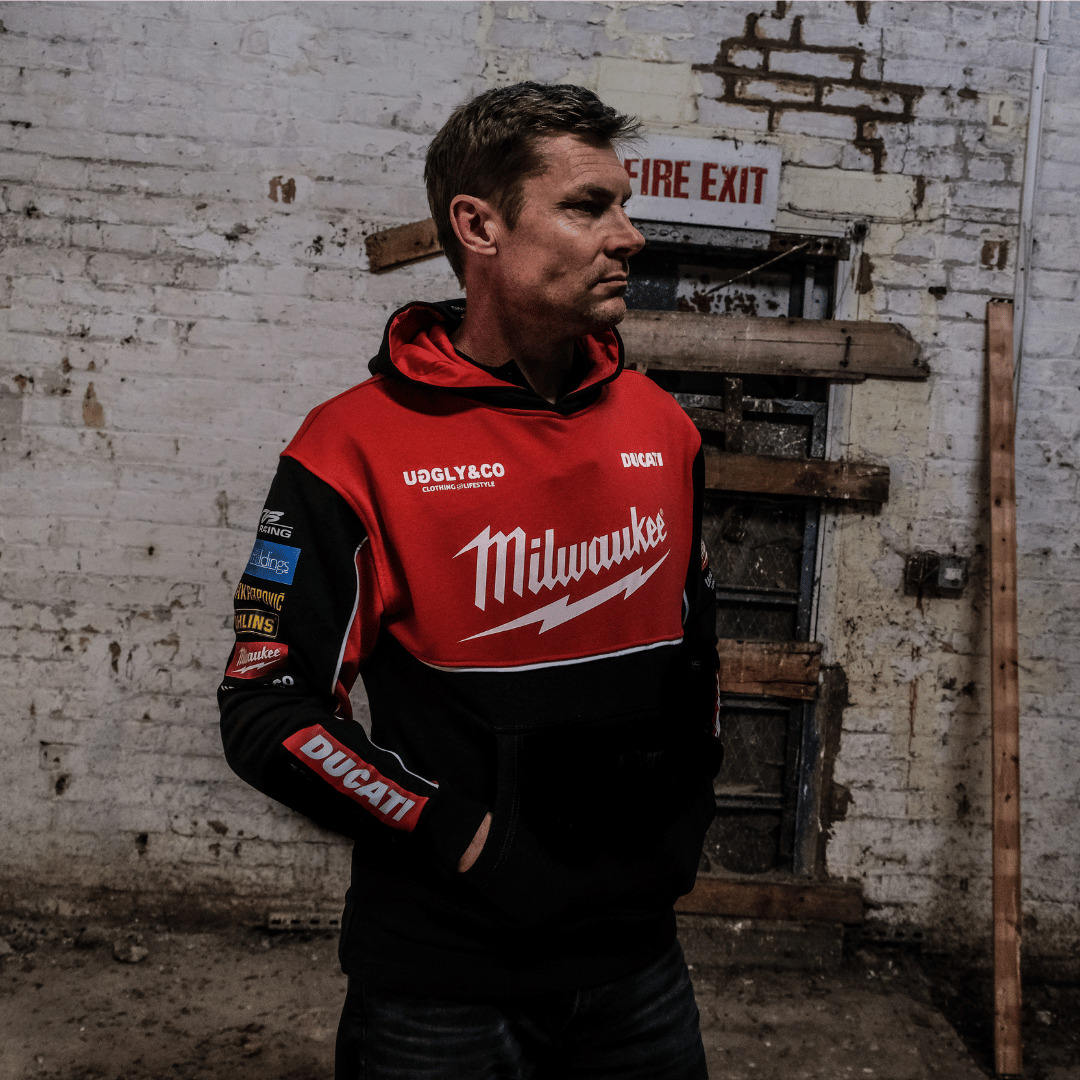 Milwaukee Ducati Teamwear Hoodie Official 2025 Heavyweight Fleece Lined