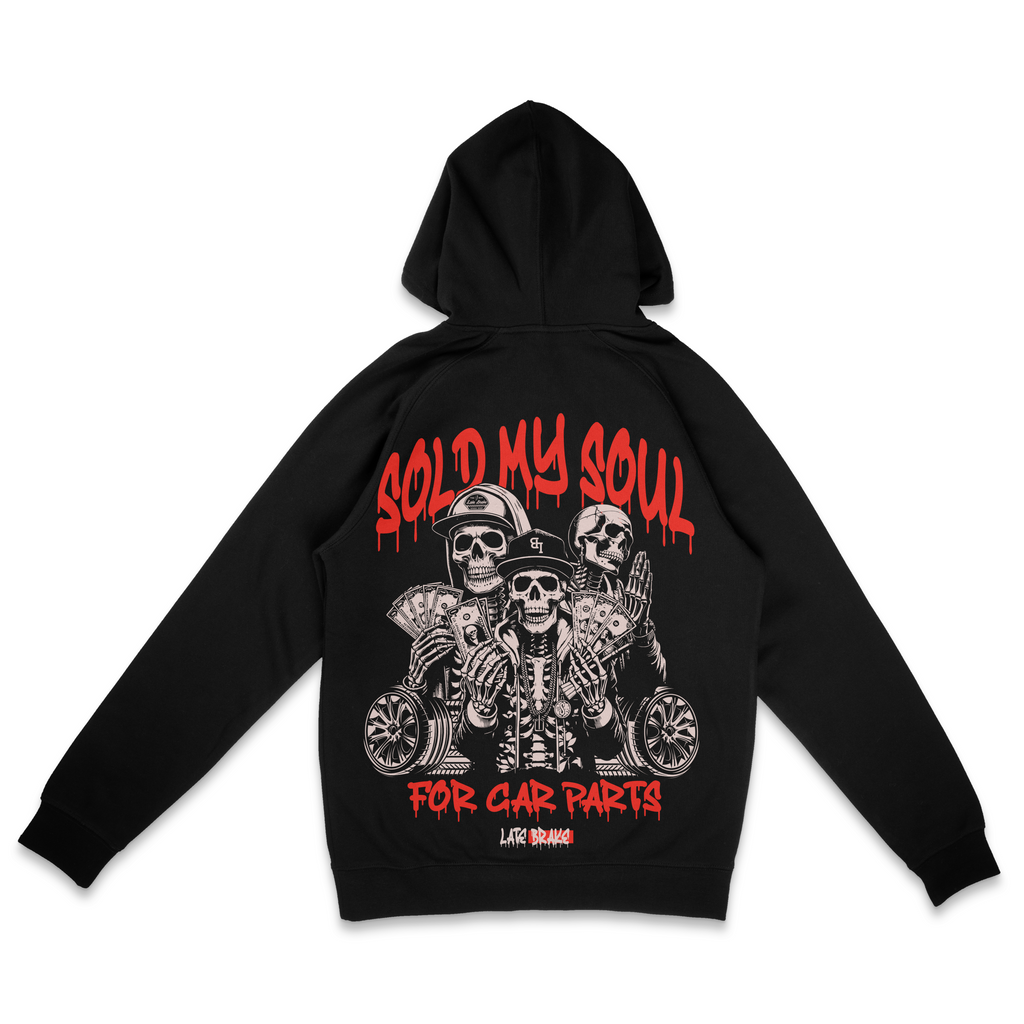 Late Brake Men's Sold My Soul Heavyweight Hoodie Black