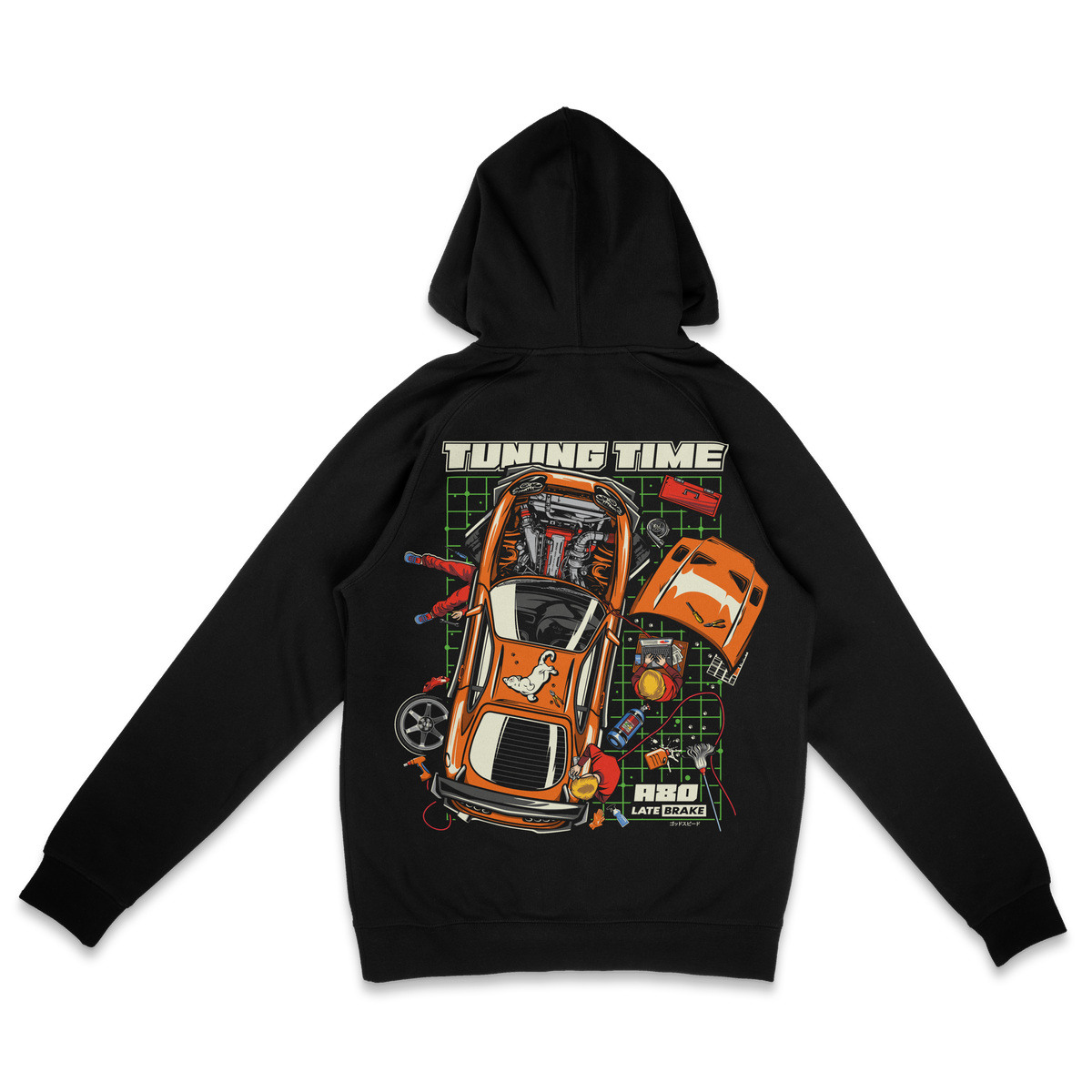 Late Brake Tuning Time Hoodie T-Shirt Car Enthusiast Tee