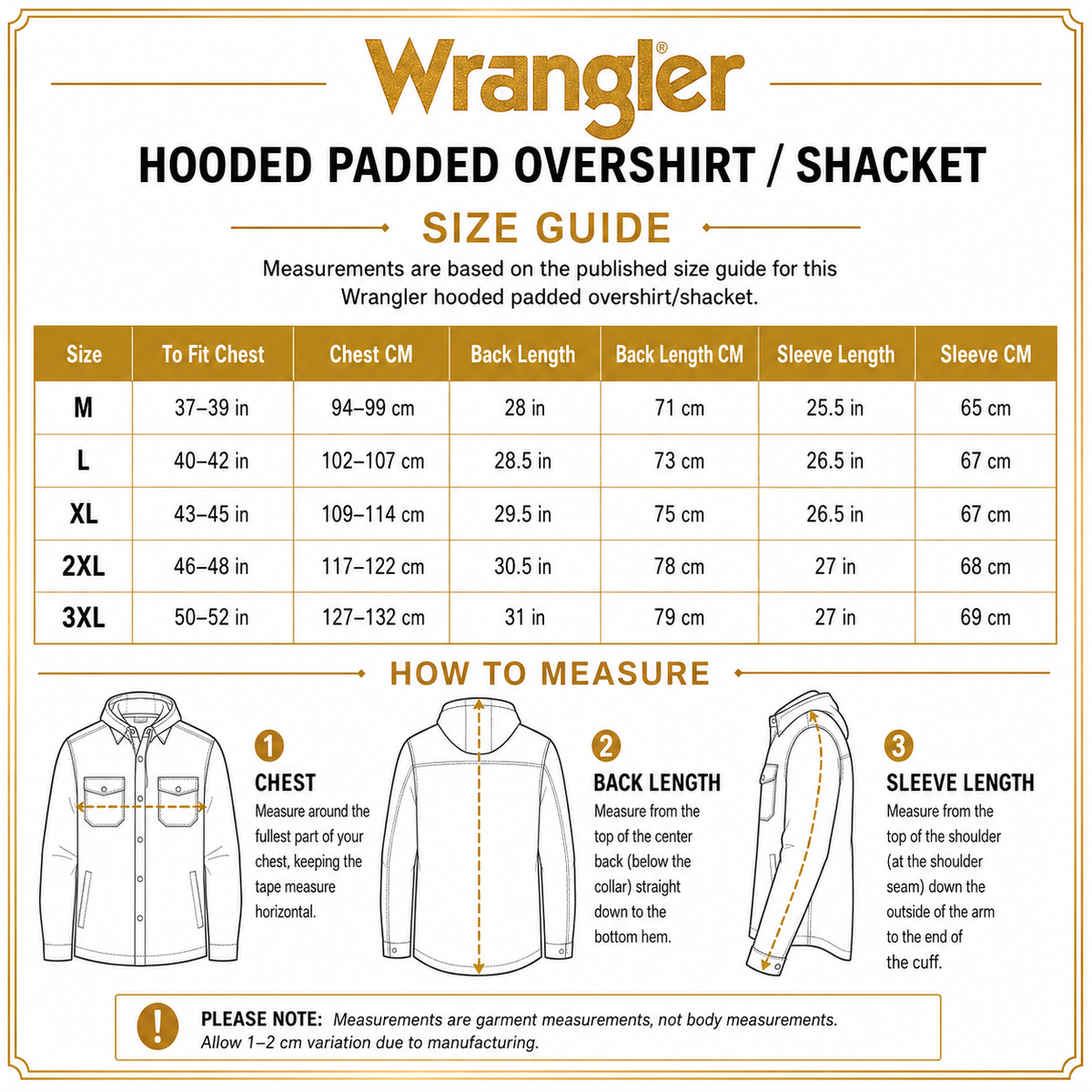 Wrangler Men's Hooded Padded Flannel Shacket Check Shirt Jacket M-3XL